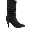 DREAM PAIRS Women’s High Heel Mid Calf Boots Slouchy Pointed Toe Fall Boots(Black/K)