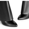 DREAM PAIRS Women’s Knee High Boots Fold Over Chunky High Heels Long Boots Zipper Pointed Toe Dress Tall Boots Party Fashion Boots