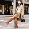 DREAM PAIRS Women’s Knee High Boots Pointed Toe Chunky Block Heel Suede Boots Comfortable for Women with Side Zipper Fashion Slouchy Fall Boots(Camel)