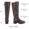 DREAM PAIRS Women’s Knee High Boots Wide Calf Low Heel Riding Boots Fall Tall Boots for Women(Brown)