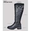 DREAM PAIRS Women’s Knee High Boots Wide Calf Low Heel Riding Boots Fall Tall Boots for Women(Camel-wide-t)