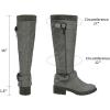 DREAM PAIRS Women’s Knee High Boots Wide Calf Low Heel Riding Boots Fall Tall Boots for Women(Grey-wide-t)