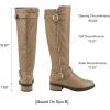 DREAM PAIRS Women’s Knee High Boots Wide Calf Low Heel Riding Boots Fall Tall Boots for Women(Khaki)