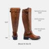 DREAM PAIRS Women’s Knee High Boots Wide Calf Low Heel Riding Boots Fall Tall Boots for Women(Tan)