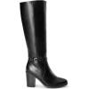 DREAM PAIRS Women’s Knee-High Boots Comfortable Chunky Block Heel Side Zipper(Black-pu)