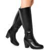DREAM PAIRS Women’s Knee-High Boots Comfortable Chunky Block Heel Side Zipper(Black-pu)