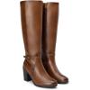 DREAM PAIRS Women’s Knee-High Boots Comfortable Chunky Block Heel Side Zipper(Tan-pu)