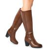DREAM PAIRS Women’s Knee-High Boots Comfortable Chunky Block Heel Side Zipper(Tan-pu)