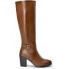 DREAM PAIRS Women’s Knee-High Boots Comfortable Chunky Block Heel Side Zipper(Tan-pu)