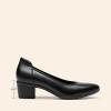 DREAM PAIRS Women’s Low Chunky Block Heel Dress Shoes Closed Round Toe Comfortable Heels Work Wedding Office Pumps Shoes(Black)