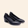DREAM PAIRS Women’s Low Chunky Block Heel Dress Shoes Closed Round Toe Comfortable Heels Work Wedding Office Pumps Shoes(Navy)