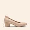 DREAM PAIRS Women’s Low Chunky Block Heel Dress Shoes Closed Round Toe Comfortable Heels Work Wedding Office Pumps Shoes(Nude)