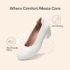 DREAM PAIRS Women’s Low Chunky Heels Comfortable Block Work Pumps Closed Round Toe Dress Shoes for Office Business(White)