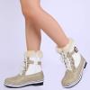 DREAM PAIRS Women’s Mid Calf WaterProof Winter Snow Boots(3-beige White)