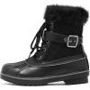 DREAM PAIRS Women’s Mid Calf WaterProof Winter Snow Boots(3-black)