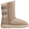 DREAM PAIRS Women’s Mid Calf Winter Snow Boots Fashion FuzzyChic Buckle Booties(Sand)
