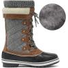 DREAM PAIRS Women’s Mid-Calf Waterproof Winter Snow Boots MONTE_02(Black/Grey)