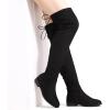 DREAM PAIRS Women’s Over The Knee High Low Block Heel Riding Boots Uplace Lei(Black)
