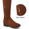 DREAM PAIRS Women’s Over The Knee High Low Block Heel Riding Boots Uplace Lei(Tan)