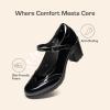 DREAM PAIRS Women’s Oxfords Mary Jane Dress Shoes Heels for Women(Black-pat)
