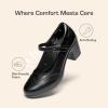 DREAM PAIRS Women’s Oxfords Mary Jane Dress Shoes Heels for Women(Black-pu)