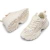 DREAM PAIRS Women’s Platform Chunky Fashion Sneakers Y2K Maeve Lace-Up Comfortable Sneakers Casual Walking Shoes.,Size 8,Ivory,SDFN2419W