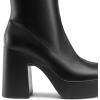 DREAM PAIRS Women’s Platform Gogo Ankle Boots High Chunky Block Heel Square Toe Booties Shoes(Black)