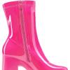 DREAM PAIRS Women’s Platform Gogo Ankle Boots High Chunky Block Heel Square Toe Booties Shoes(Hot Pink-pat)
