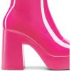 DREAM PAIRS Women’s Platform Gogo Ankle Boots High Chunky Block Heel Square Toe Booties Shoes(Hot Pink-pat)