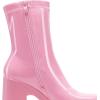 DREAM PAIRS Women’s Platform Gogo Ankle Boots High Chunky Block Heel Square Toe Booties Shoes(Pink)
