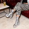 DREAM PAIRS Women’s Platform Gogo Ankle Boots High Chunky Block Heel Square Toe Booties Shoes(Silver)