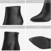 DREAM PAIRS Women’s Pointed Toe Ankle Boots High Heel Booties Fashion Zipper Dress Boots(Black/Pu)