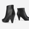 DREAM PAIRS Women’s Pointed Toe Ankle Boots High Heel Booties Fashion Zipper Dress Boots(Black/Pu)