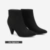 DREAM PAIRS Women’s Pointed Toe Ankle Boots High Heel Booties Fashion Zipper Dress Boots(Black/Suede)