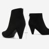 DREAM PAIRS Women’s Pointed Toe Ankle Boots High Heel Booties Fashion Zipper Dress Boots(Black/Suede)