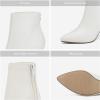 DREAM PAIRS Women’s Pointed Toe Ankle Boots High Heel Booties Fashion Zipper Dress Boots(White/Pu)
