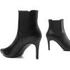 DREAM PAIRS Women’s Pointed Toe Stiletto High Heel Ankle Booties(Kizzy-1 Black/Pu)