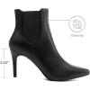 DREAM PAIRS Women’s Pointed Toe Stiletto High Heel Ankle Booties(Kizzy-1 Black/Pu)