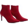 DREAM PAIRS Women’s Pointed Toe Stiletto High Heel Ankle Booties(Kizzy-1 Red/Suede)