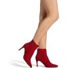 DREAM PAIRS Women’s Pointed Toe Stiletto High Heel Ankle Booties(Kizzy-1 Red/Suede)