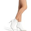 DREAM PAIRS Women’s Pointed Toe Stiletto High Heel Ankle Booties(Kizzy-1 White/Pu)