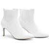 DREAM PAIRS Women’s Pointed Toe Stiletto High Heel Ankle Booties(Kizzy-1 White/Pu)