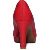 DREAM PAIRS Women’s Pumps Close Toe Low Heels Platform Heels Comfortable Office Work Dress Shoes for Women(Red-pu)