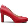 DREAM PAIRS Women’s Pumps Close Toe Low Heels Platform Heels Comfortable Office Work Dress Shoes for Women(Red-pu)