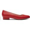 DREAM PAIRS Women’s Pumps Low Chunky Closed Toe Heels for Women Comfortable Casual Slip-On Dress Shoes for Wedding Work Office Party(Red-pu)