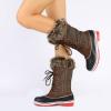 DREAM PAIRS Women’s River_1 Mid Calf Waterproof Winter Snow Boots(Brown)
