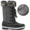 DREAM PAIRS Women’s River_1 Mid Calf Waterproof Winter Snow Boots(Grey)