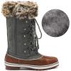 DREAM PAIRS Women’s River_1 Mid Calf Waterproof Winter Snow Boots(Tan Khaki)