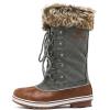 DREAM PAIRS Women’s River_1 Mid Calf Waterproof Winter Snow Boots(Tan Khaki)