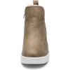 DREAM PAIRS Women’s Slip on High Top Wedge Sneakers Hidden Heel Platform Wedgie Ankle Booties(Taupe/Pu)